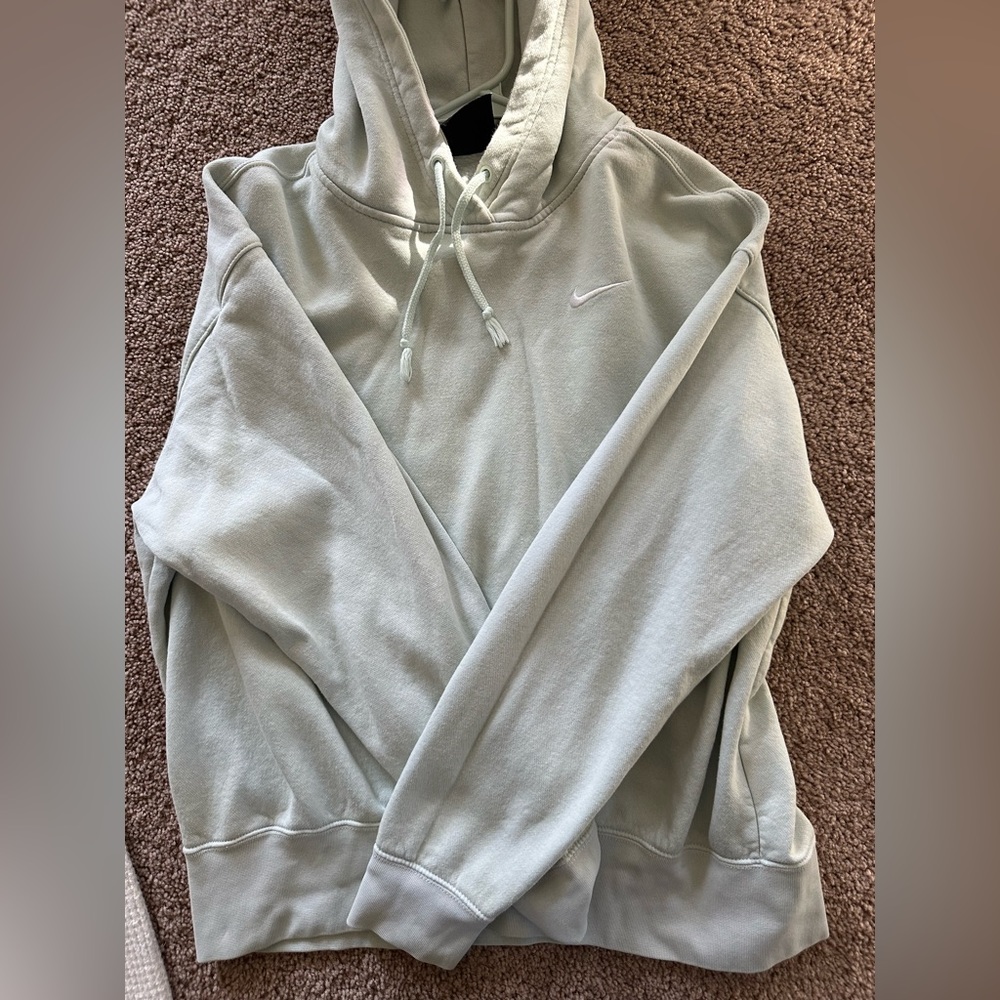 light blue nike hoodie, size small, good quality